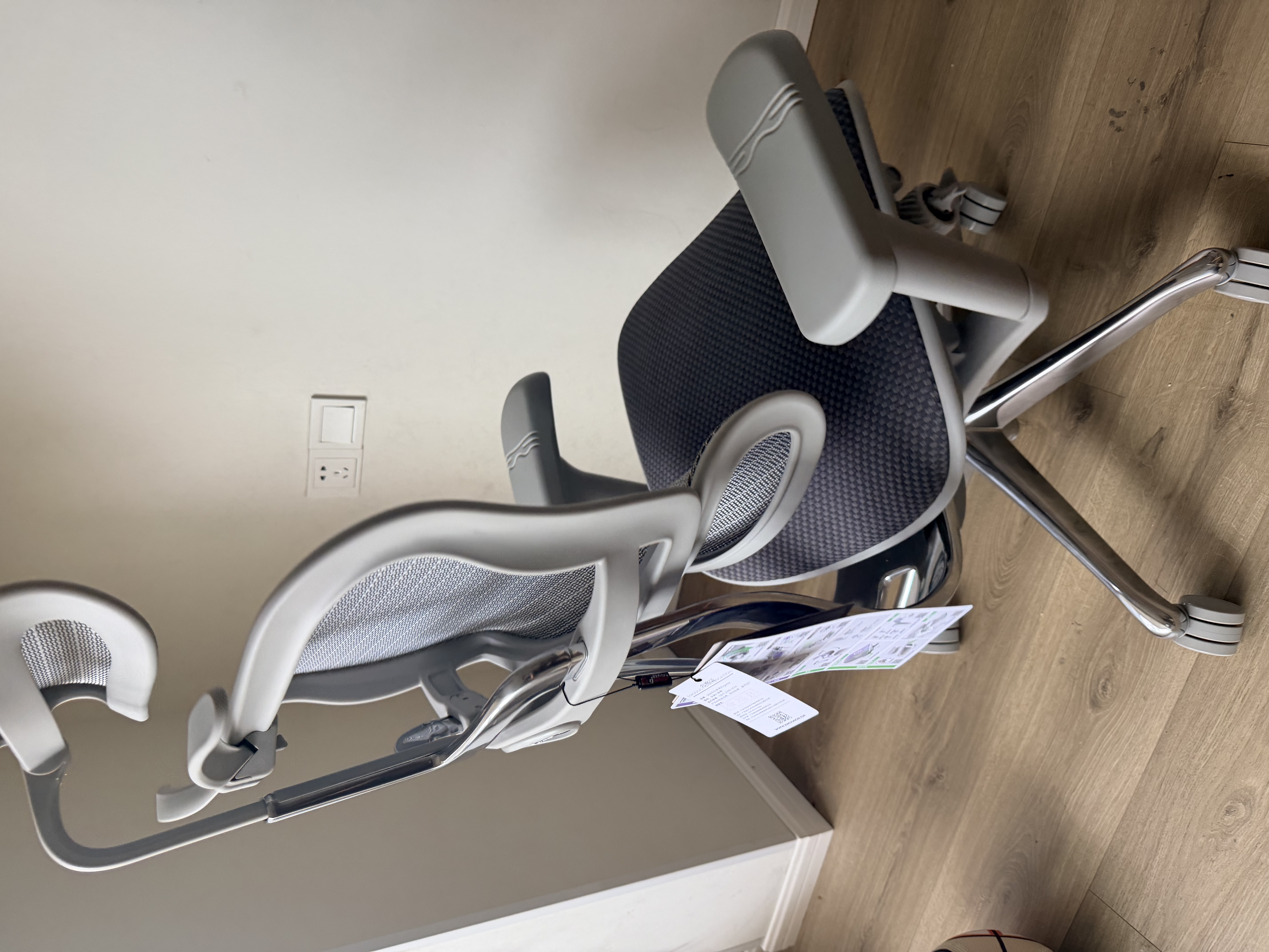 Ergonor保友金豪b雄鹰/悦动 人体工学椅电脑椅 电竞椅办公椅子可躺老板椅 银白(云感科技坐垫) 实拍图