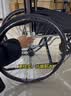 鱼跃手动轮椅车大轮轻便可折叠老人专用出行代步仅13kg铝合金H062 实拍图