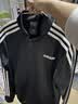 adidas休闲舒适三条纹立领夹克外套卫衣男装秋季阿迪达斯轻运动 黑色/白（推荐选大一码）   M 实拍图