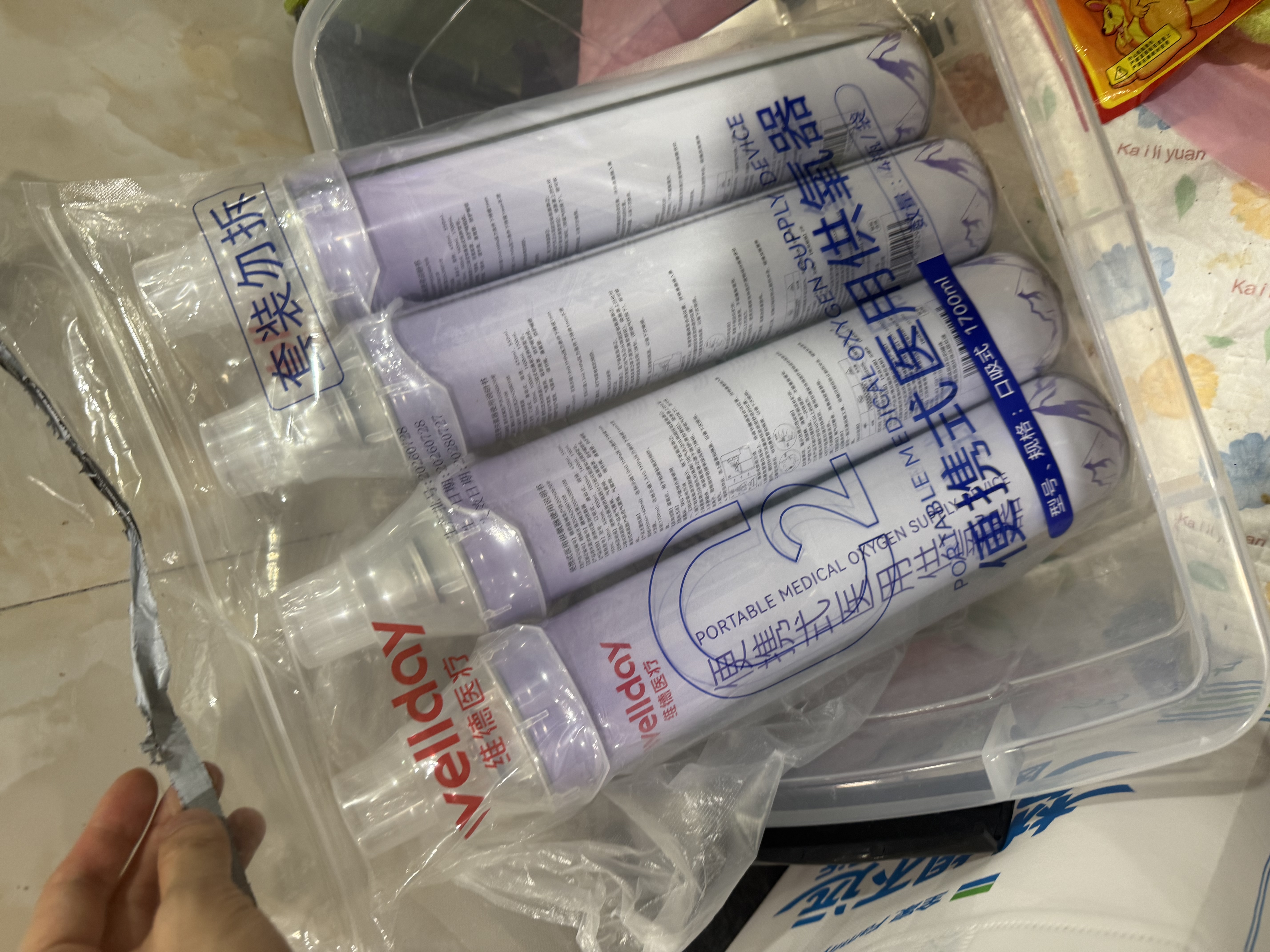 维德氧气瓶便携式高原供氧器孕妇老人吸氧机家用旅游氧气罐1700ml*4 实拍图