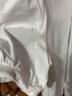茵曼拼接开叉款女装短袖t恤夏季简约休闲高级感宽松上衣 云朵白 M 实拍图