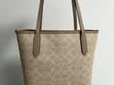 蔻驰（COACH）【品牌直供】女士CITY23小号手提单肩托特包奶茶CU759礼物次日达 实拍图