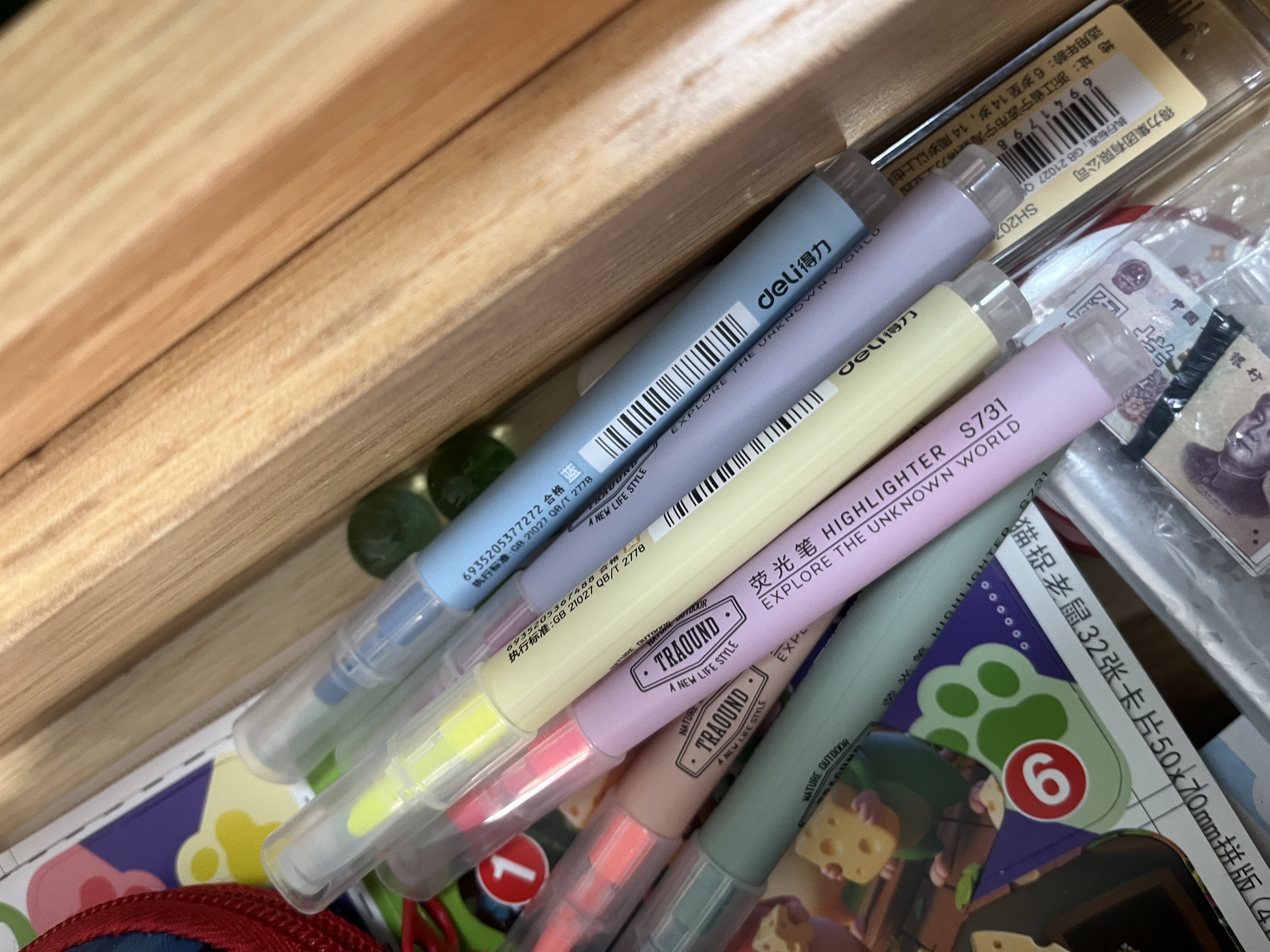 得力（deli）【开学必备】经典6色荧光笔 考试复习划重点彩色醒目标记笔 办公记号笔手帐S624 开学文具 实拍图