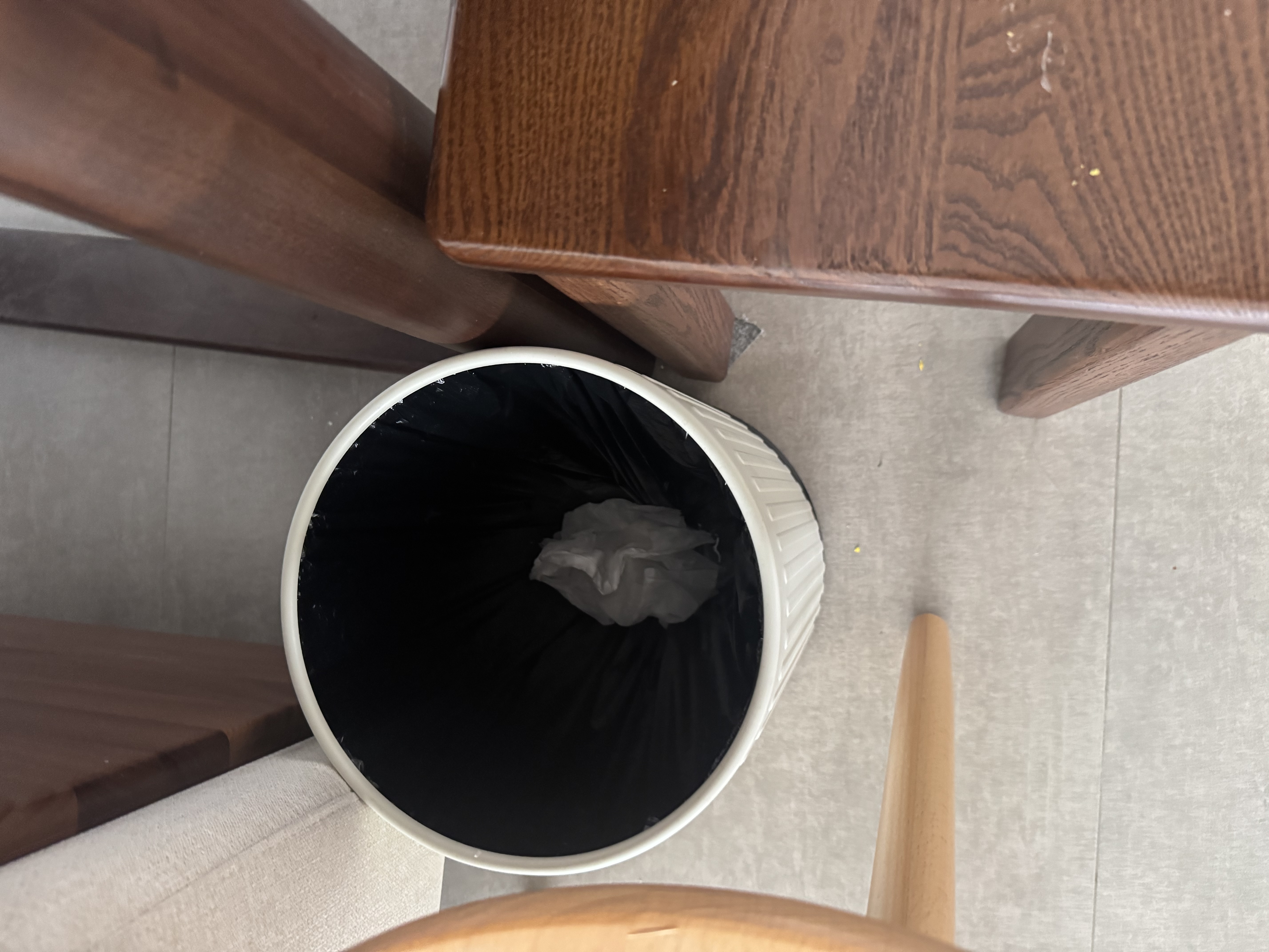 飞达三和无盖垃圾桶15L奶白双桶设计高颜值家用大容量客厅卧室厨房卫生间 实拍图