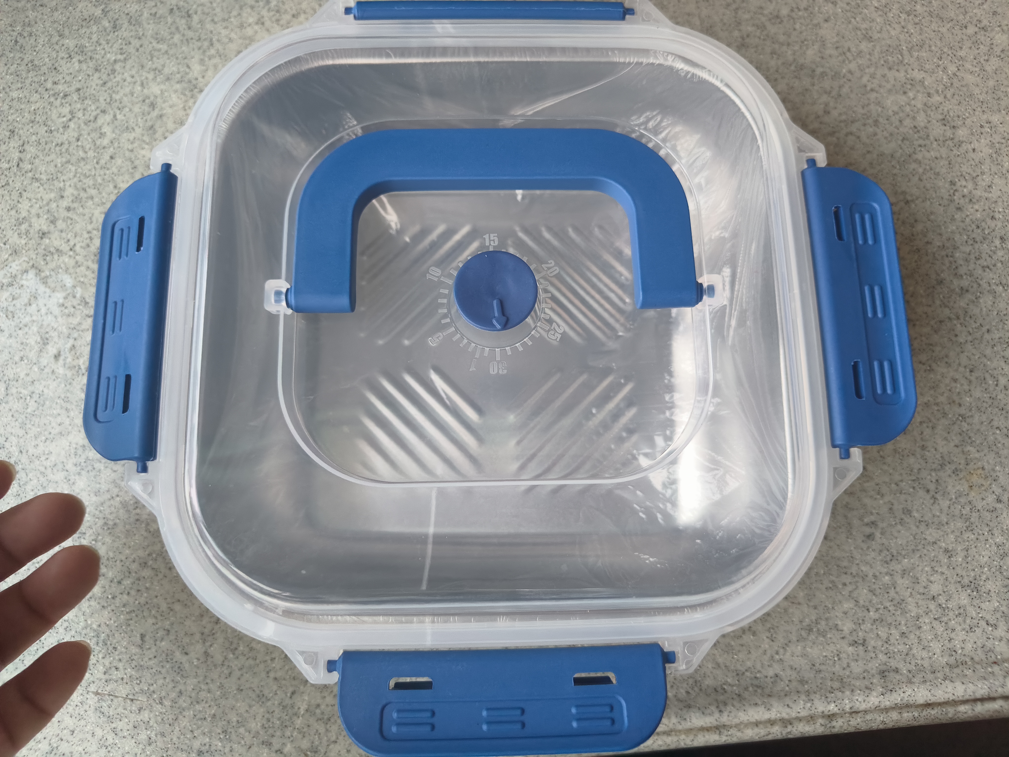【网红品】不锈钢保鲜盒带盖子全密封冰箱收纳盒户外便当饭盒餐盒 热卖【大号】蓝色1800ml 实拍图