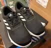 adidas CORERACER随心畅跑网面休闲跑步鞋男子阿迪达斯官方轻运动   黑/白 FX3581   40.5 实拍图