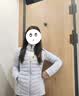 迪卡侬（DECATHLON）短款羽绒服轻薄薄外套户外运动保暖内胆排骨羽绒服TREK100 女款-珍珠白-立领 XS 实拍图