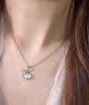 中国黄金（CHINA GOLD）三生有杏足银项链女银杏叶吊坠轻奢小众情人节生日礼物送女友爱人 【今/次日达】三生有杏项链 实拍图