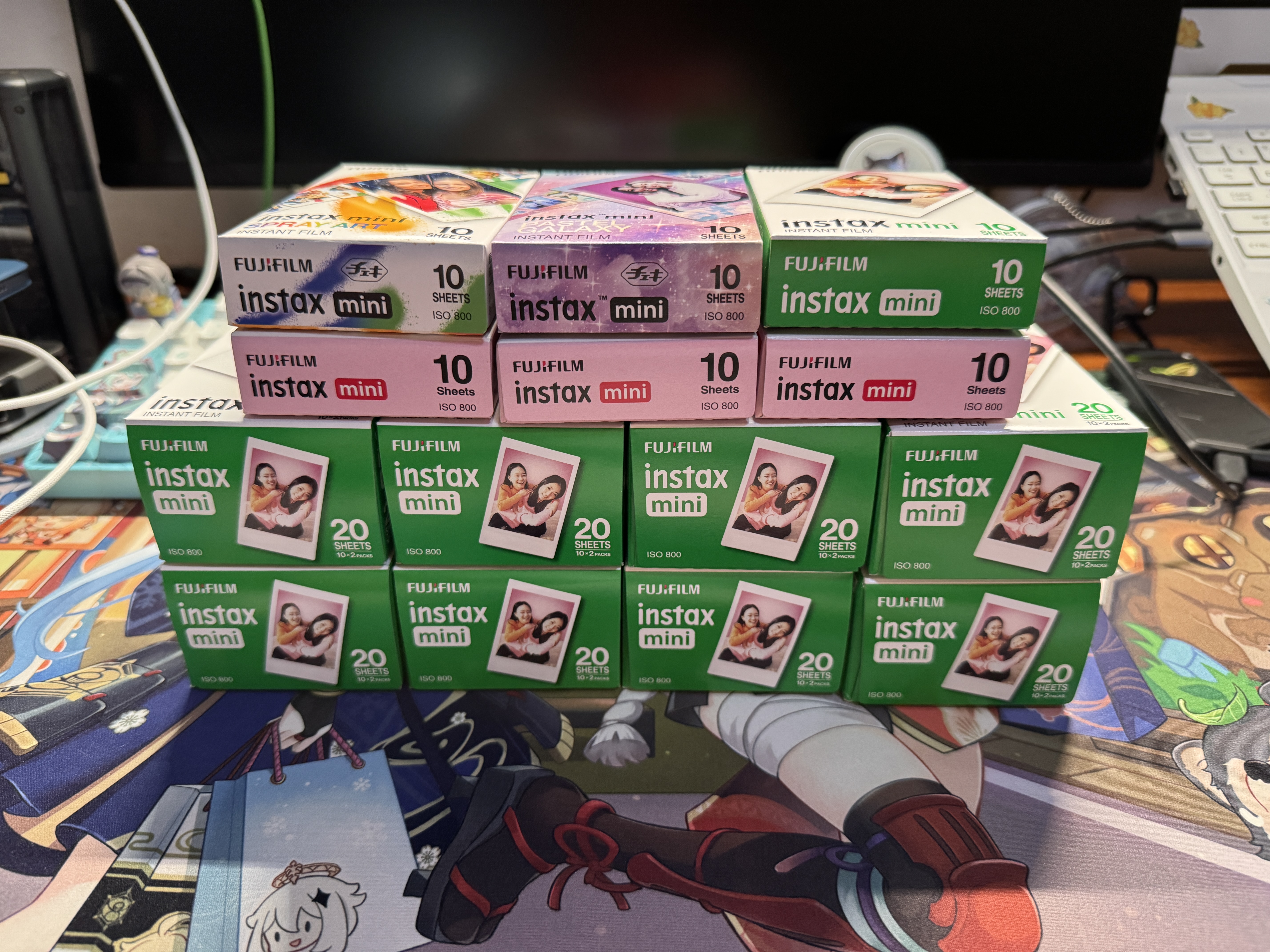富士（FUJIFILM）instax迷你相纸3寸拍立得专用相纸3寸相纸适用mini7+/41/99/evo/13/12/liplay+等型号 10张HelloKitty手绘相纸+相册*1 实拍图