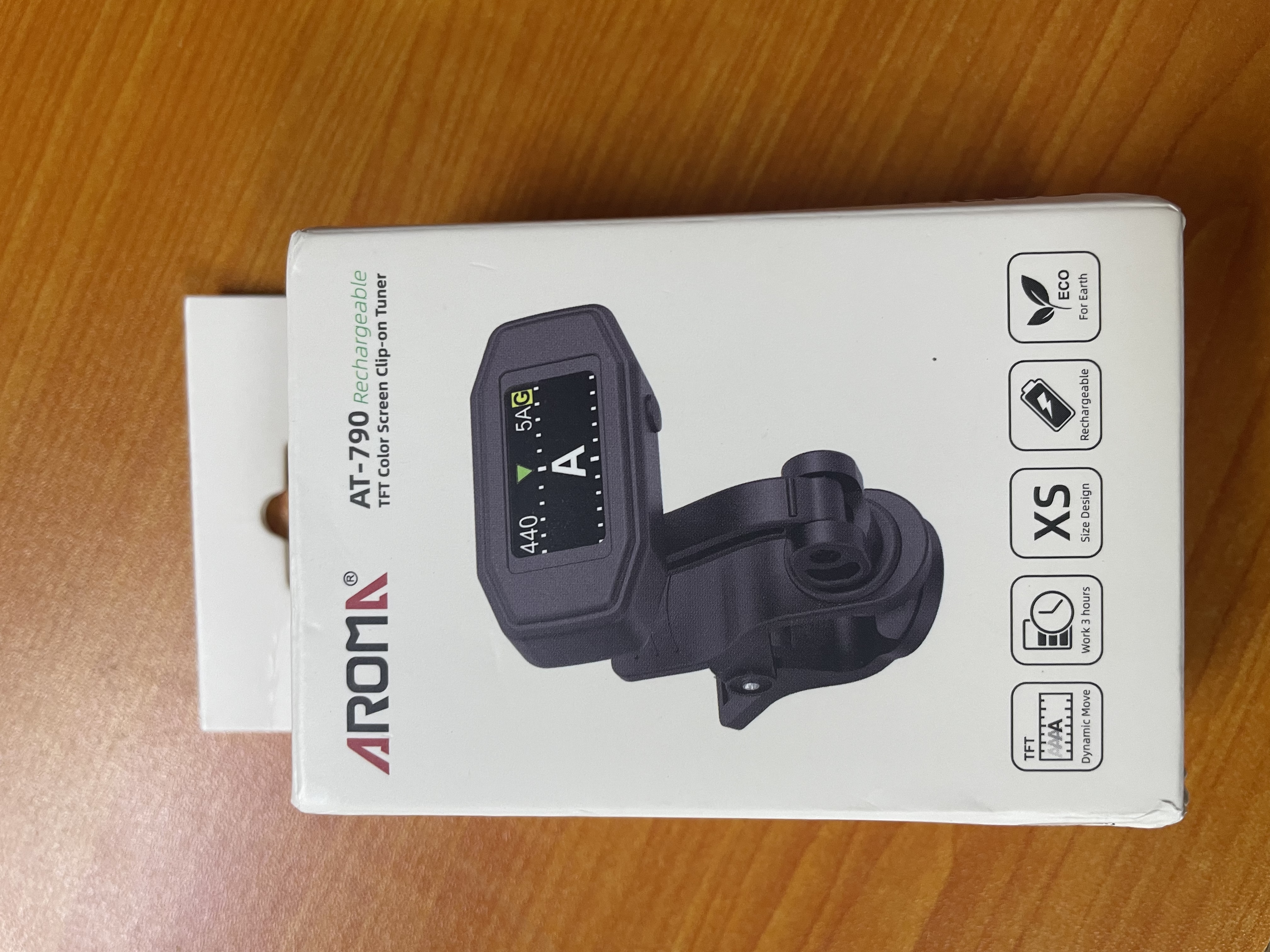 阿诺玛（AROMA）电子彩屏充电调音器吉他小提琴十二平均律通用校音器AT-790 实拍图