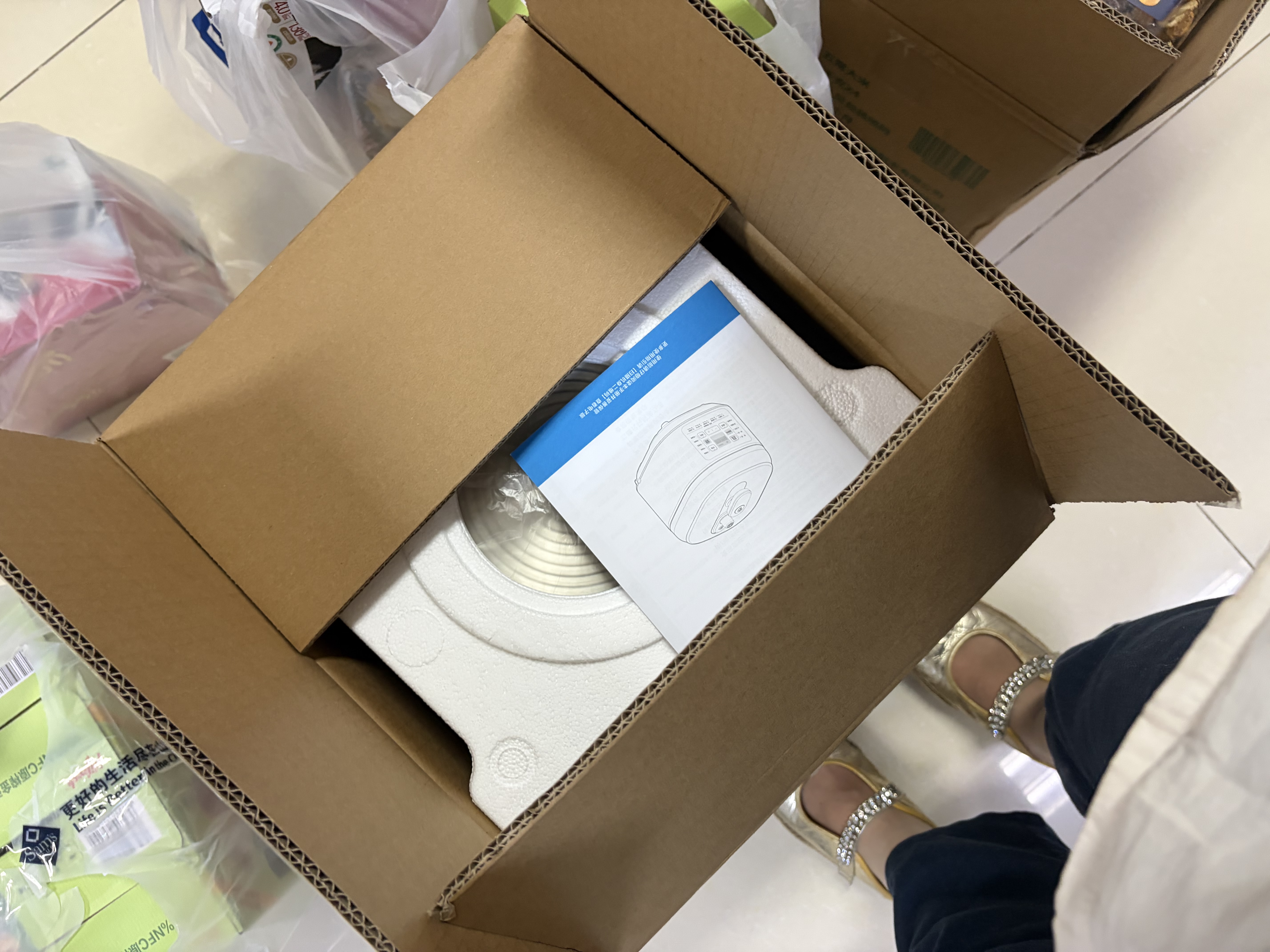 美的（Midea）晶钛0涂层0氟抗菌钛电压力锅5L全自动智能预约MY- E5159G电饭煲高压锅4-6人家用电饭锅 实拍图