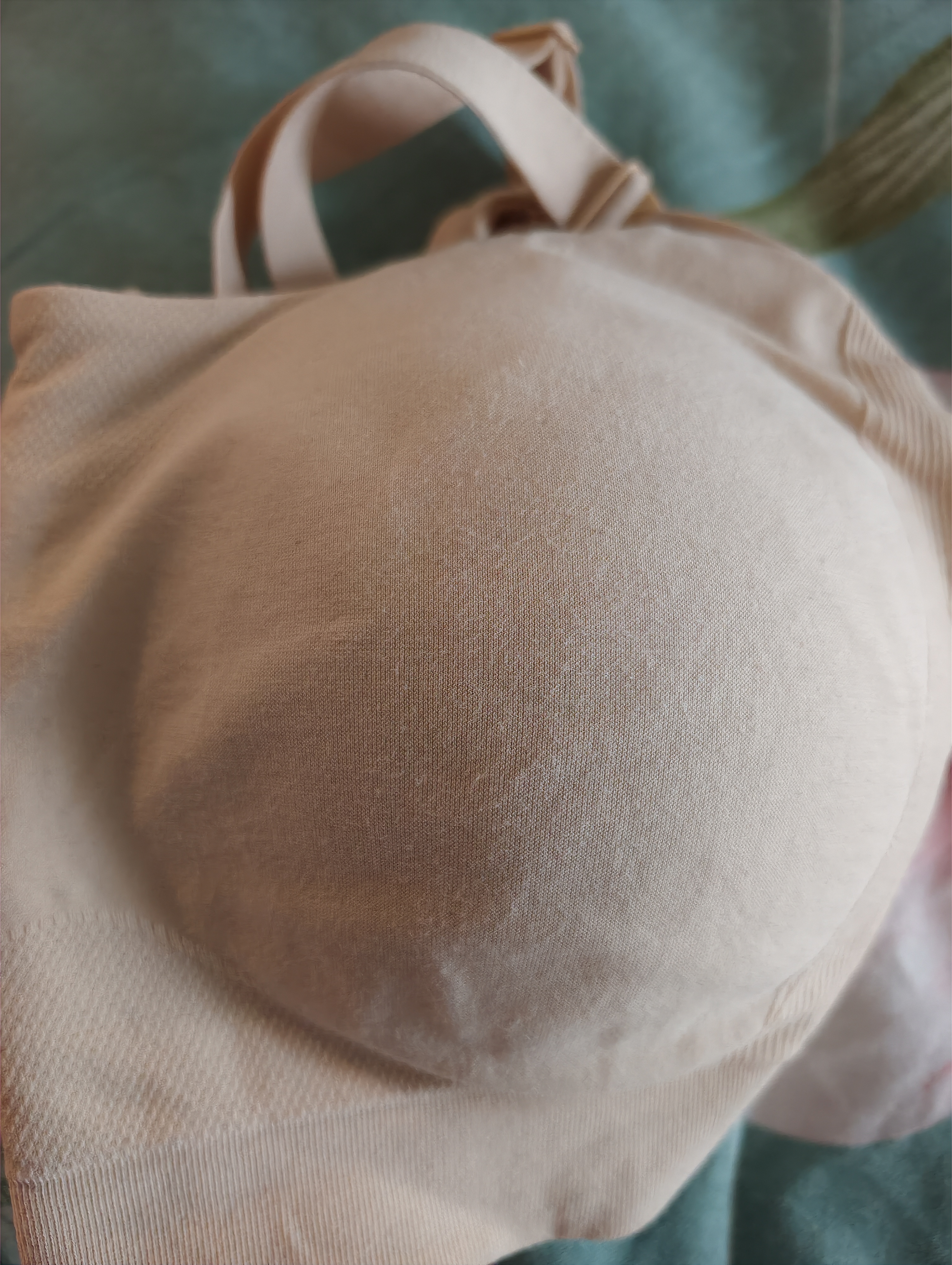 全棉时代纯棉哺乳文胸孕妇内衣孕产无缝软支撑肩开扣文胸L/C80奶油肤 实拍图