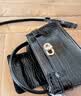 CHARLES&KEITH鳄鱼纹凯莉包手提斜挎婚包包女包生日礼物送女友CK2-50270880-1 Black黑色 S 实拍图