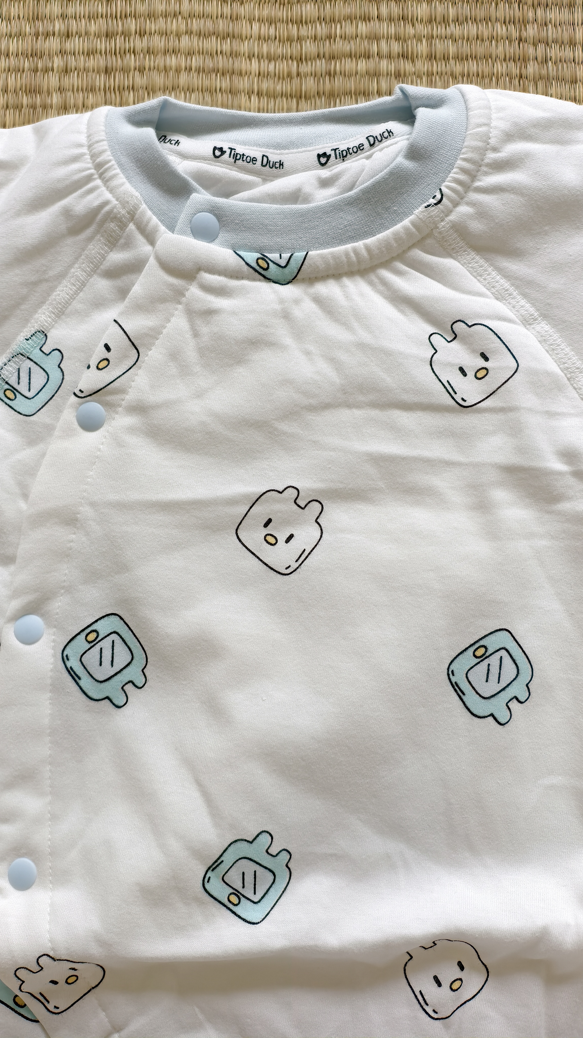 翘脚鸭婴儿衣服40g新生儿连体衣加厚夹棉服保暖秋冬季满月宝宝纯棉睡衣 实拍图