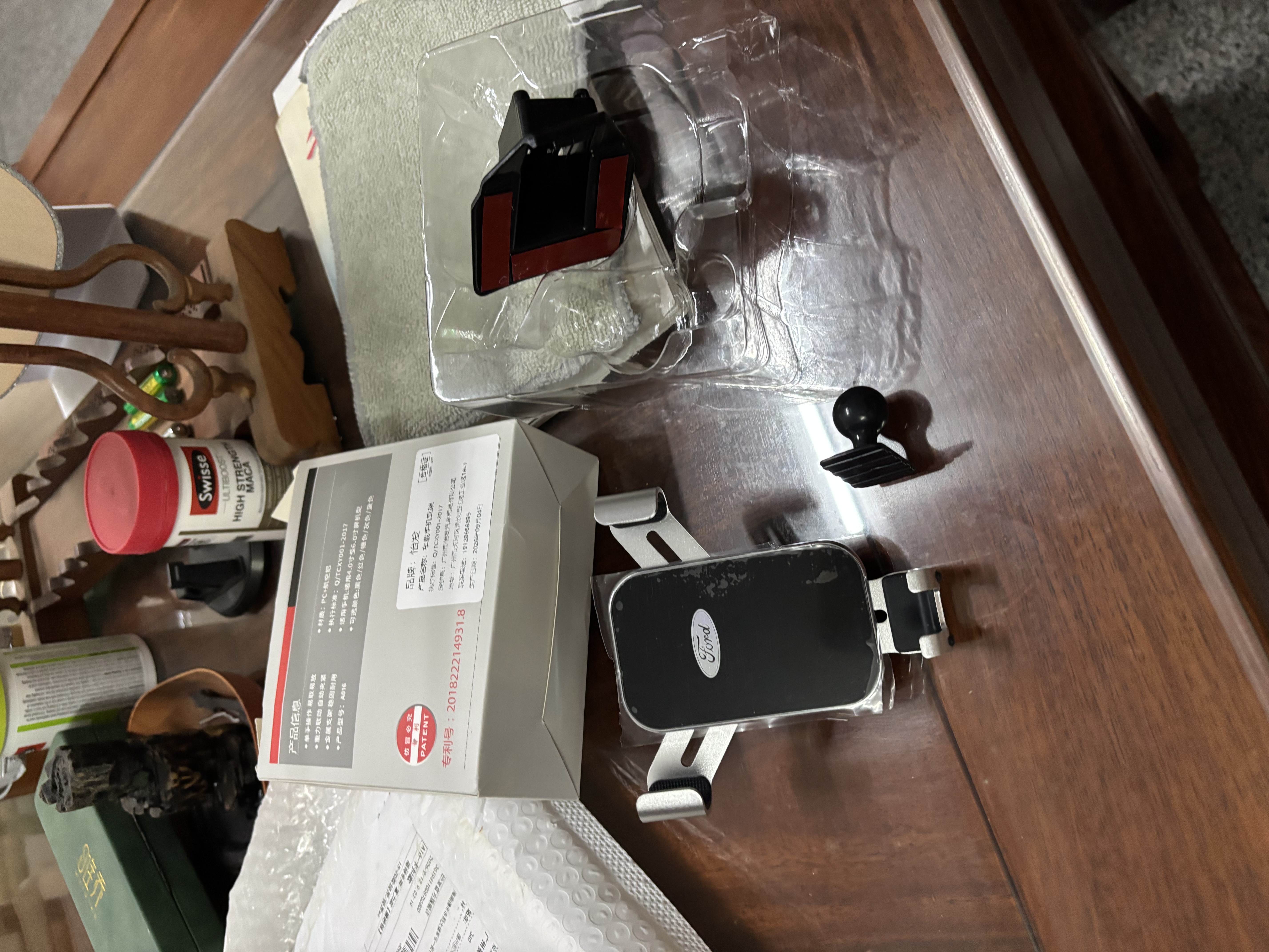 怡发适用于福特车载手机支架蒙迪欧探险者福克斯锐界翼虎领睿导航支架 福特专用-重力款【磨砂银】 15-20款锐界/锐界st 实拍图