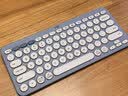 罗技（Logitech）时尚系列K390无线蓝牙键盘 超薄便携  K380升级版蓝色 79键 实拍图