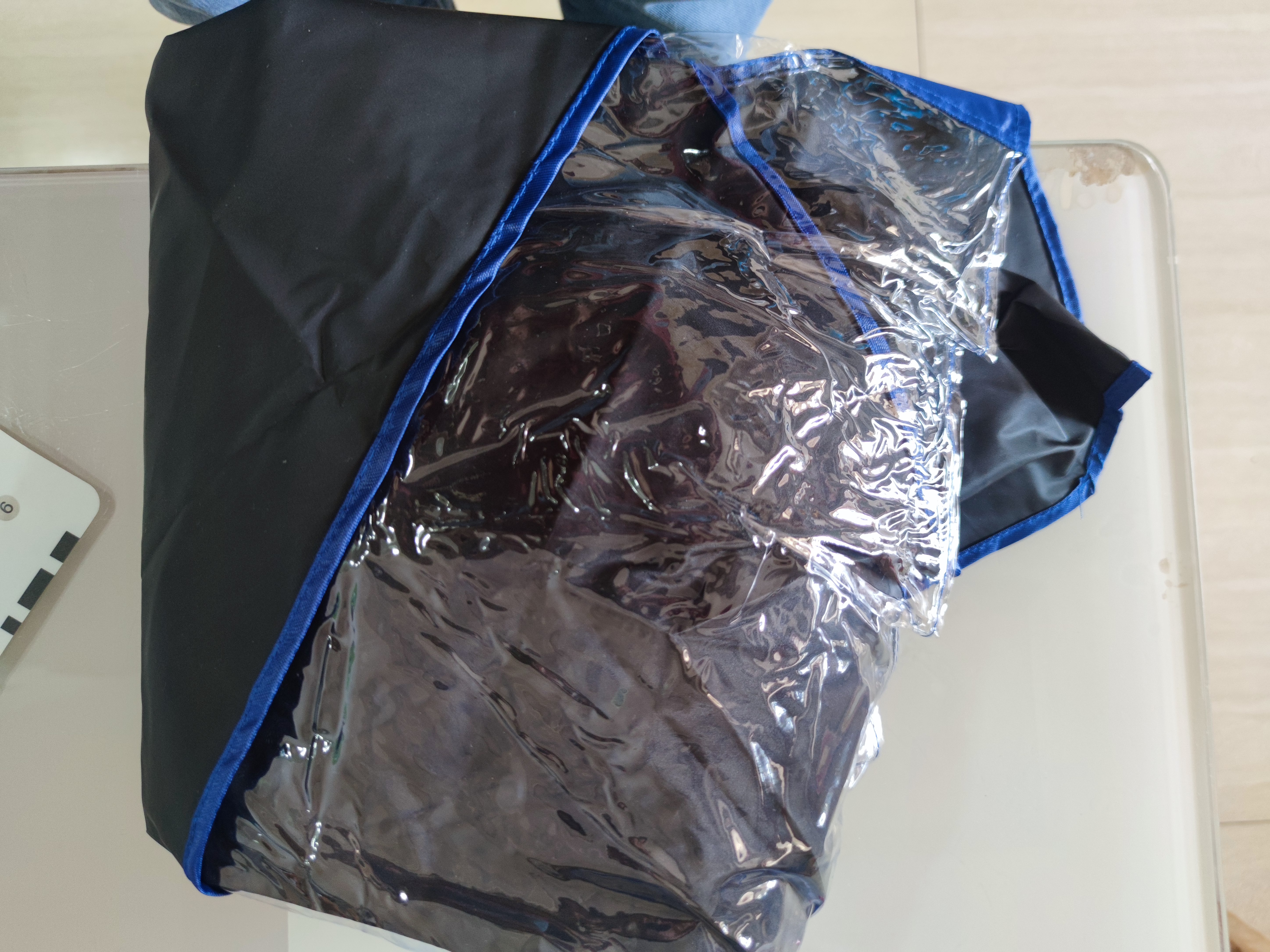 雨航（YUHANG）电动车雨衣电动车专用电瓶车雨披带镜套天蓝色5XL 实拍图