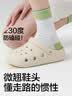 朴西沙滩休闲洞洞鞋女士EVA厚底增高情侣凉鞋男 卡其色 44-45  实拍图