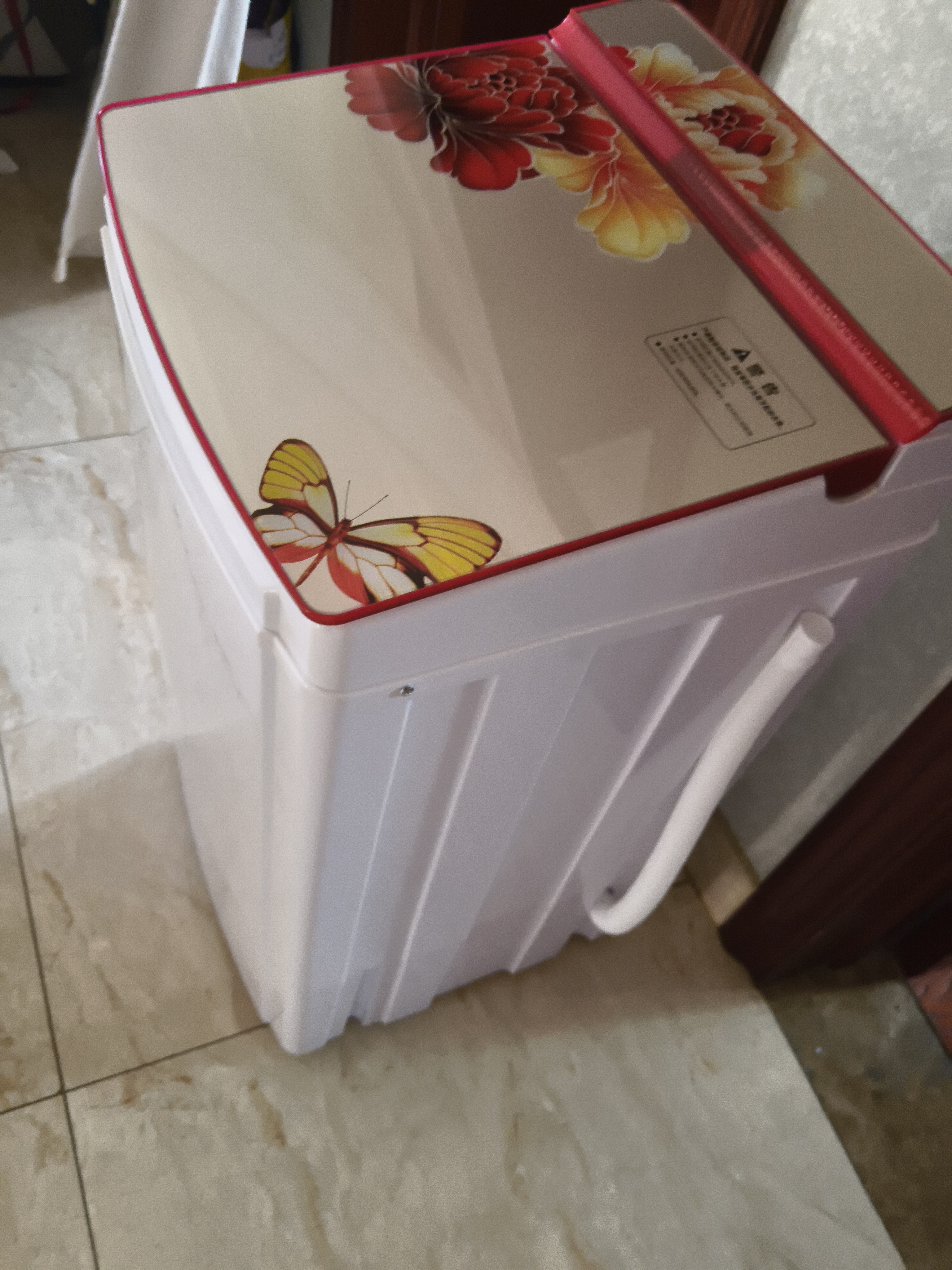 小鸭脱水机 小型单筒甩干机 宿舍家用便携迷你甩干桶干衣机不锈钢内桶 7KG玻璃盖板+不锈钢内桶 单缸 实拍图
