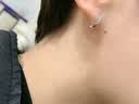 芯奢S999纯银针耳环女士高级养耳洞耳钉女素圈爱心耳圈耳扣2026新款 999银针-章若楠同款耳环一对 实拍图