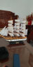 墨斗鱼白色帆船礼品模型木质摆件办公室开业书房职场礼物装饰仿真实木 实拍图