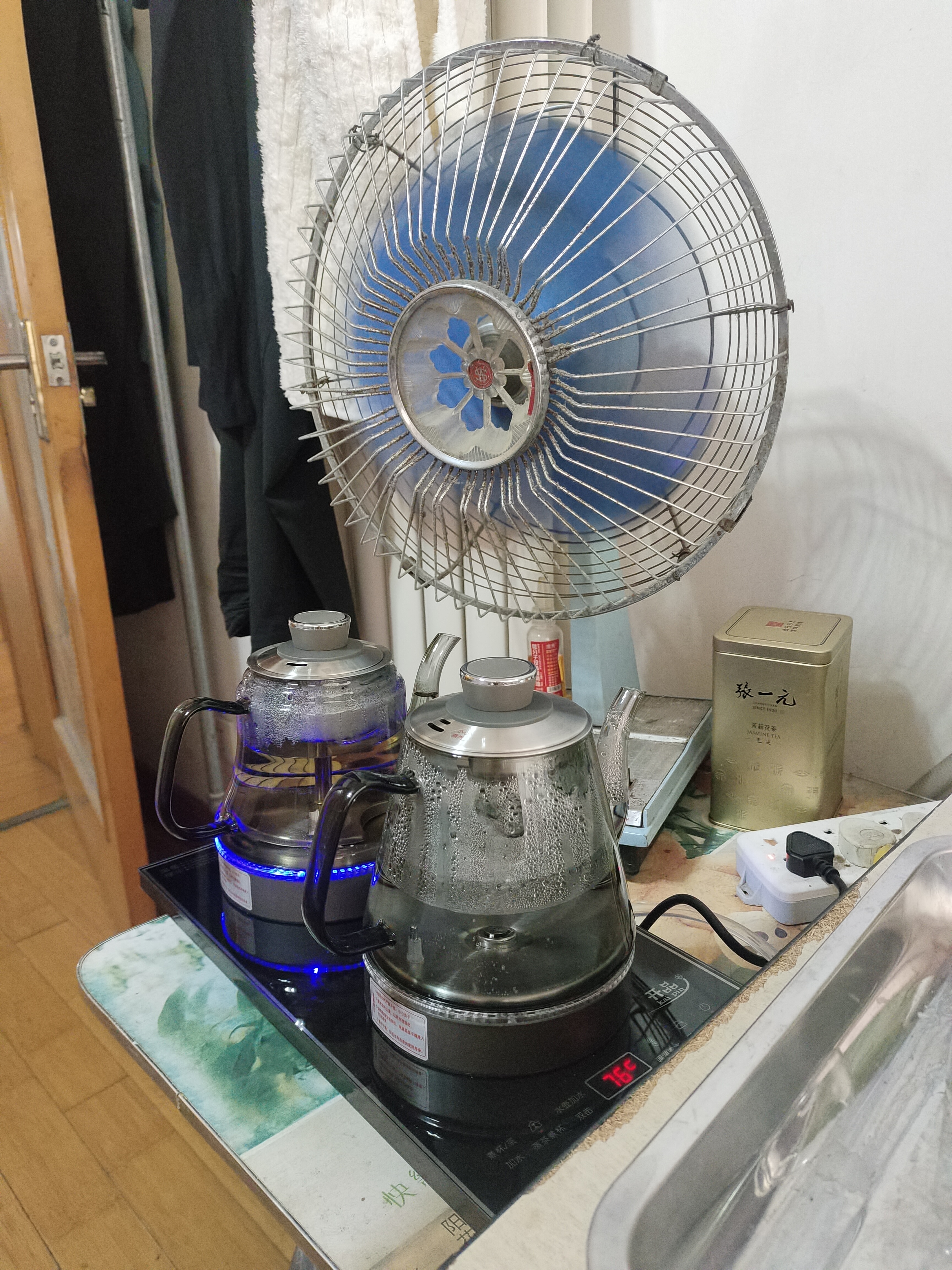 开品纯钛全自动涌泉双上水电热水壶 双壶恒温24小时黑晶玻璃烧水壶 家用保温电茶炉 嵌入茶台茶具一体 实拍图