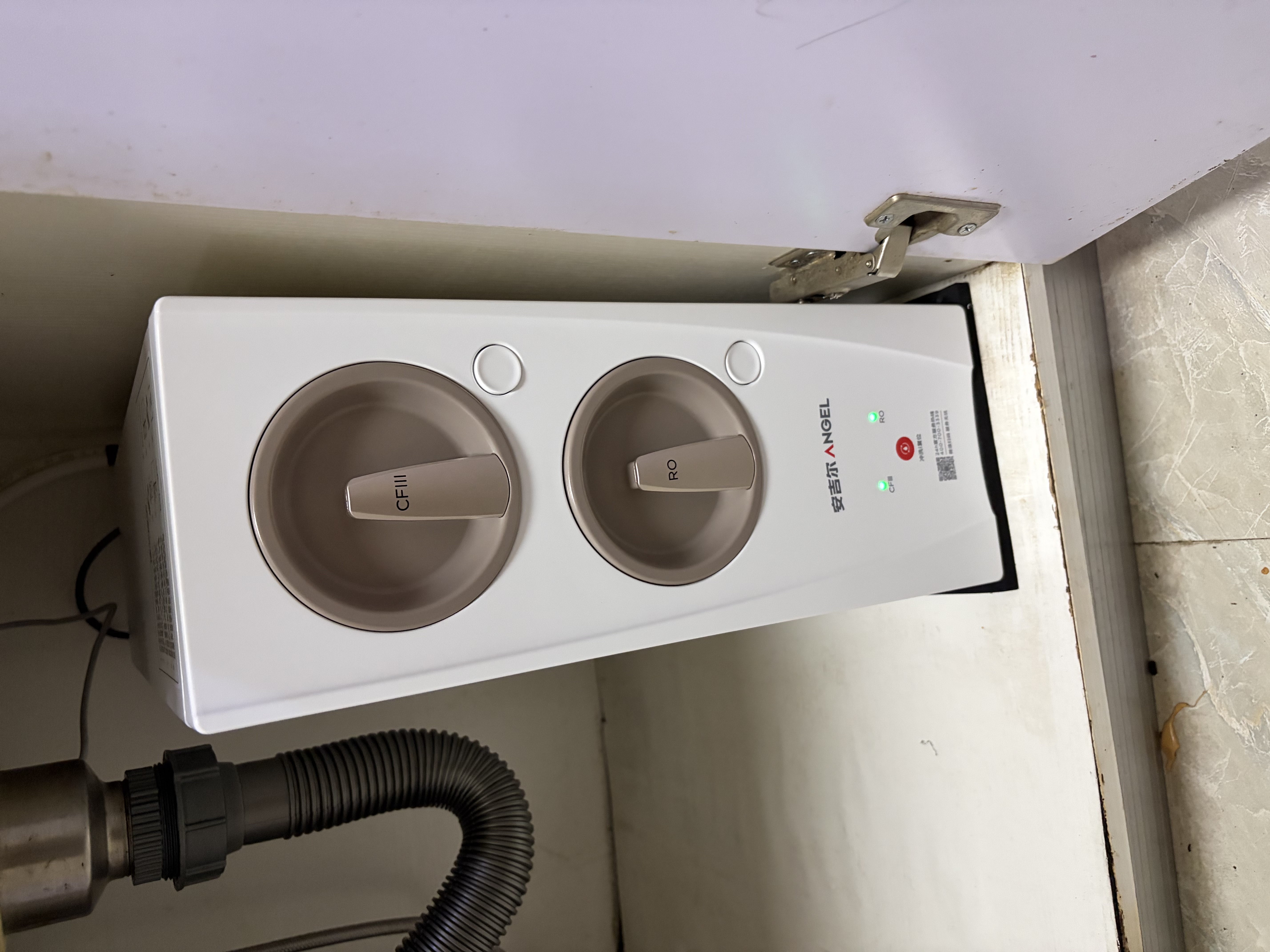 安吉尔家用净水器玉龙Pro1200G反渗透厨下直饮净水机自来水过滤净饮机J3673-ROC150型 实拍图