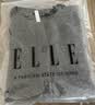 ELLE【100%绵羊毛】简约气质毛针织衫女2026春装新款新年圆领毛衣开衫 深灰色 S 实拍图