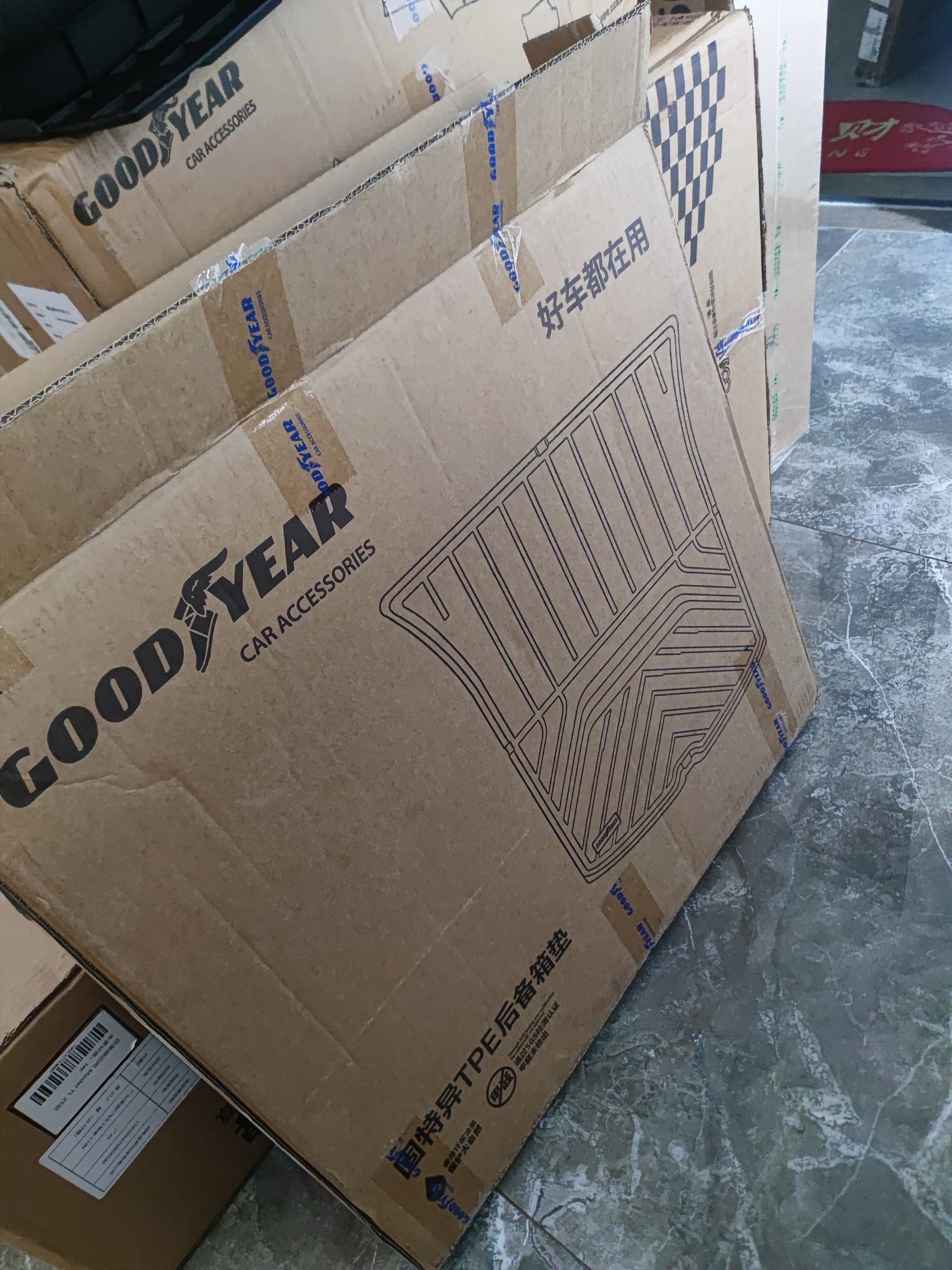 固特异（Goodyear）适用于特斯拉Model YL六座25款tpe后备箱垫边兜收纳防护易打理 实拍图