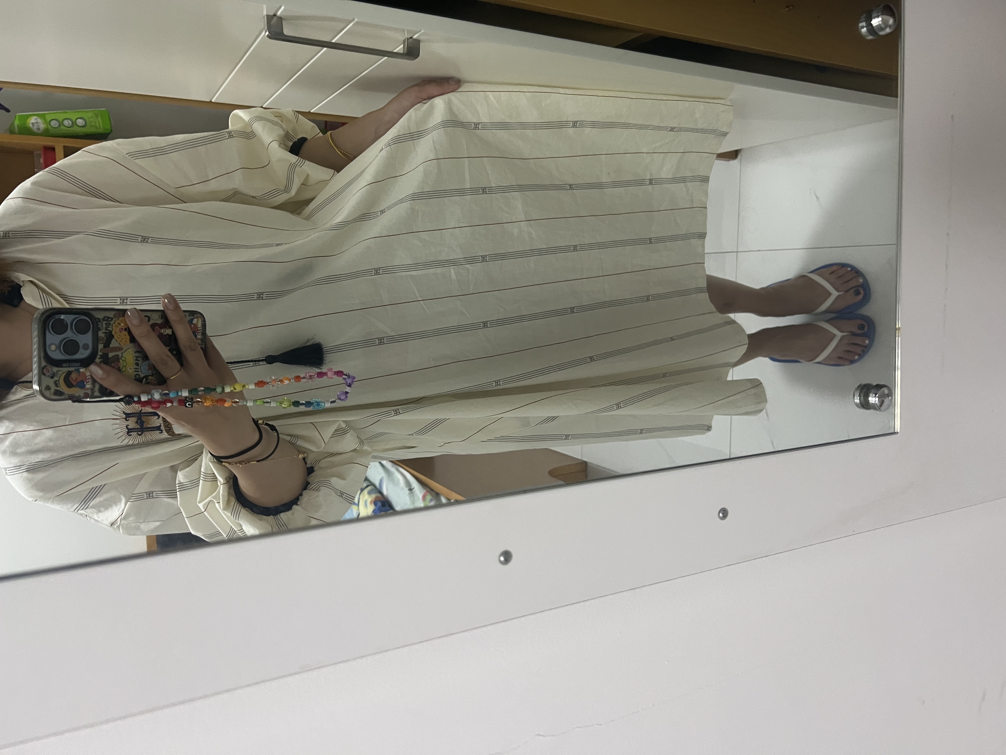 野兽派家居（tbh）哈利波特魔法永恒全棉刺绣长睡衣女士家居服睡裙夏 哈利·波特魔法永恒印花刺绣睡衣 M 实拍图