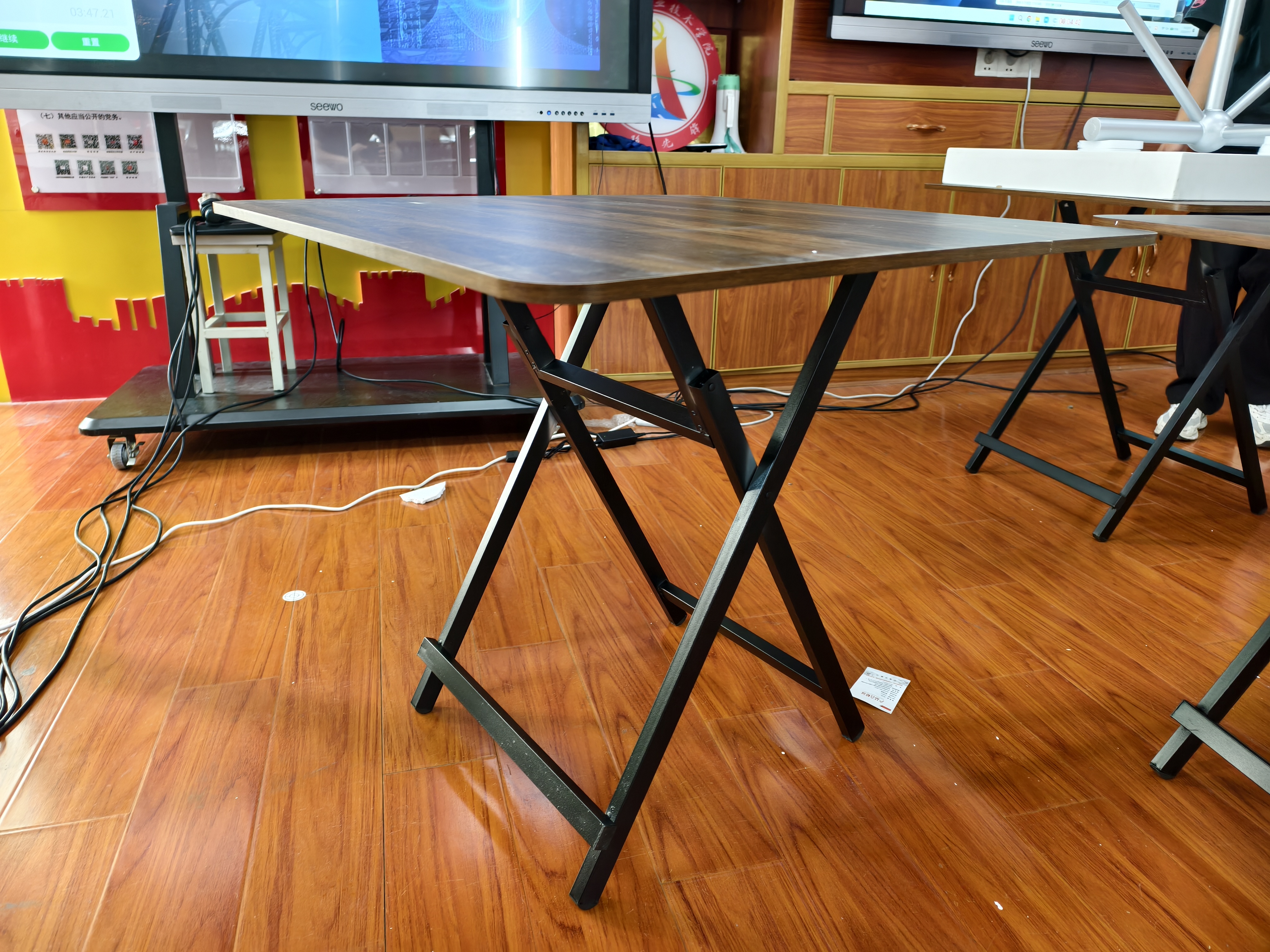 木双福折叠桌餐桌小户型家用客厅吃饭桌子户外摆摊桌子出租房便携小方桌 实拍图