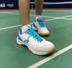 尤尼克斯（YONEX）羽毛球鞋yy入门级训练减震动力垫男女SHB101CR 白/蓝41码 实拍图
