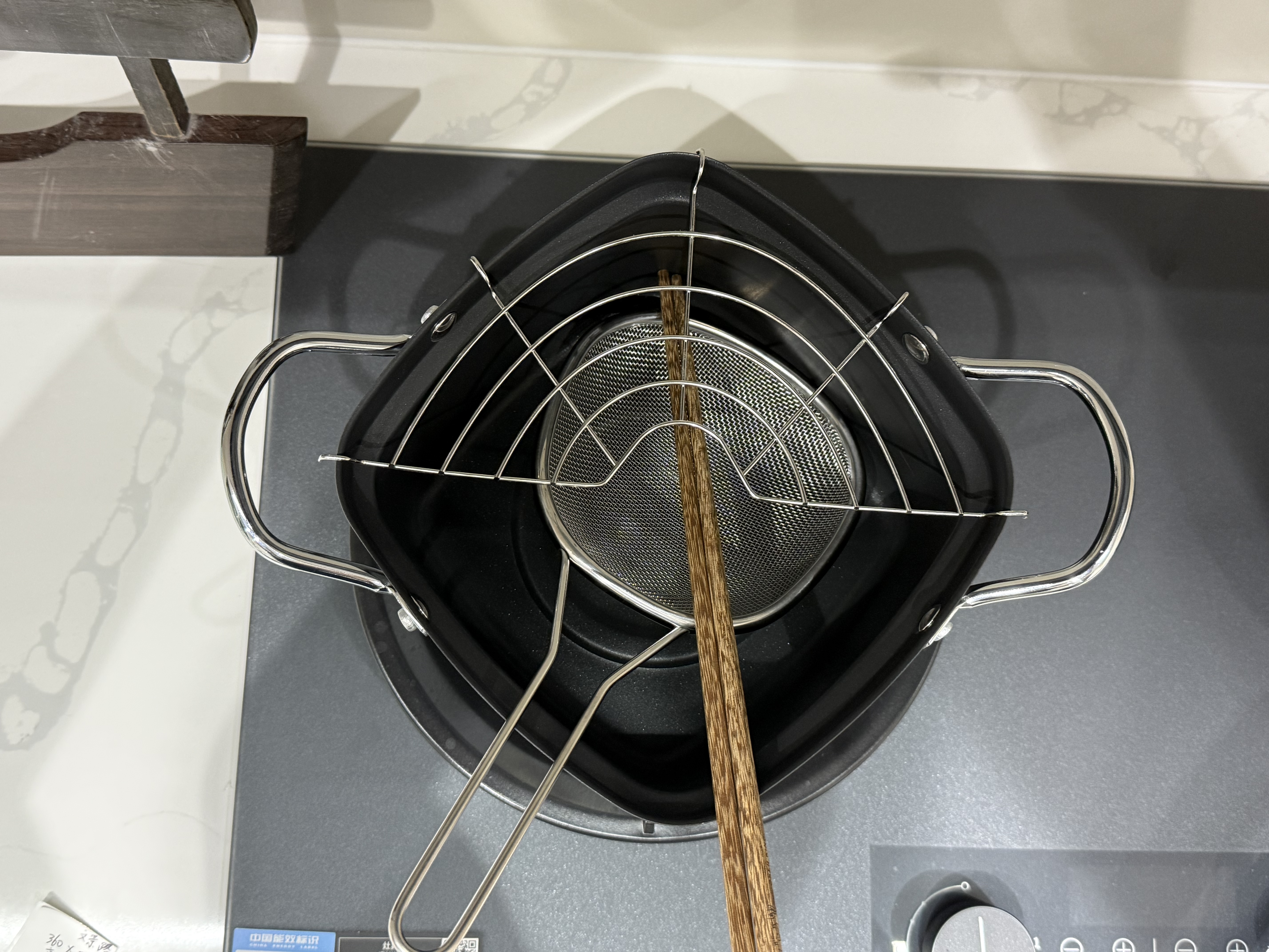 炊大皇油炸锅+沥油架 20cm日式天妇罗 不粘锅平底锅铁锅 奶锅小汤锅 实拍图