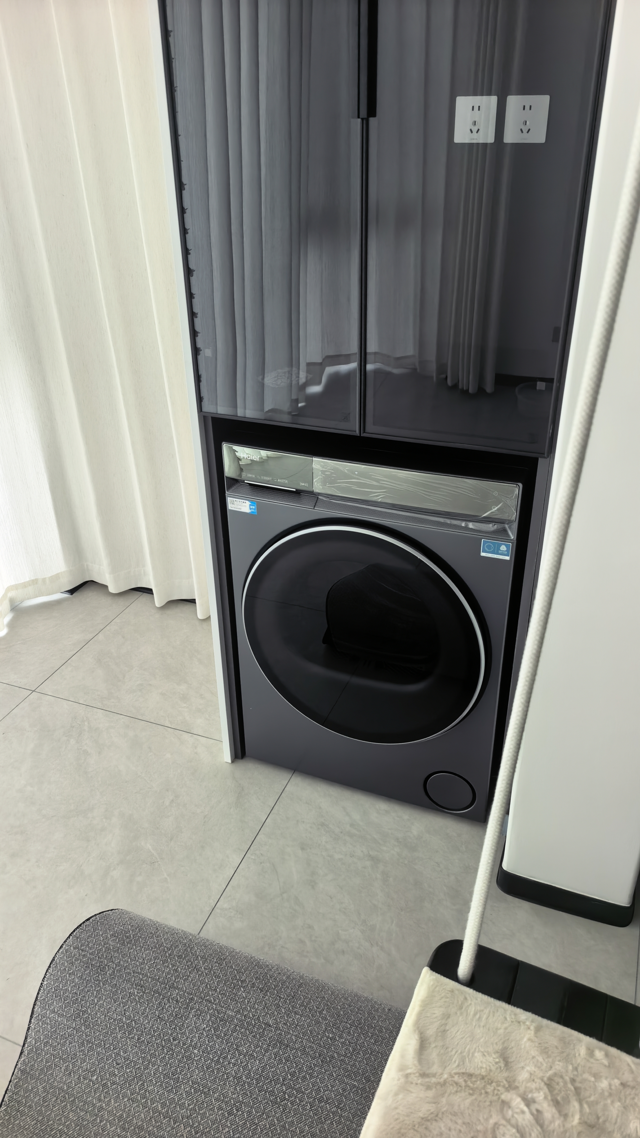 海尔（Haier）【莎莎同款】云溪4.0pro 洗烘套装 10KG 全自动直驱滚筒洗衣机+双擎热泵烘干机 XQG100-BLEU7KJ3U1 实拍图