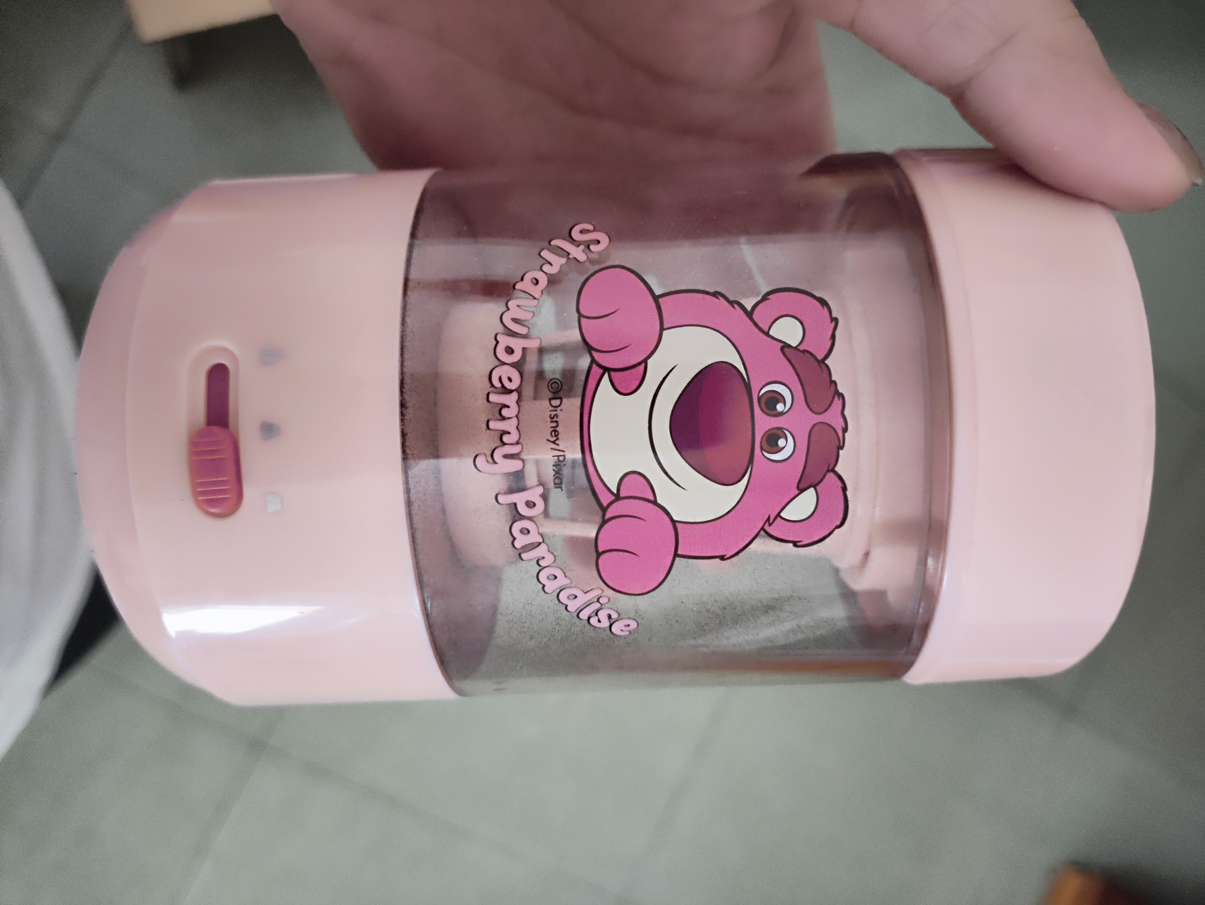 迪士尼（Disney）全自动削笔器小学生电动削笔刀卷笔刀铅笔刀自动进铅出铅草莓熊开学文具学习用品3种笔尖可调 实拍图
