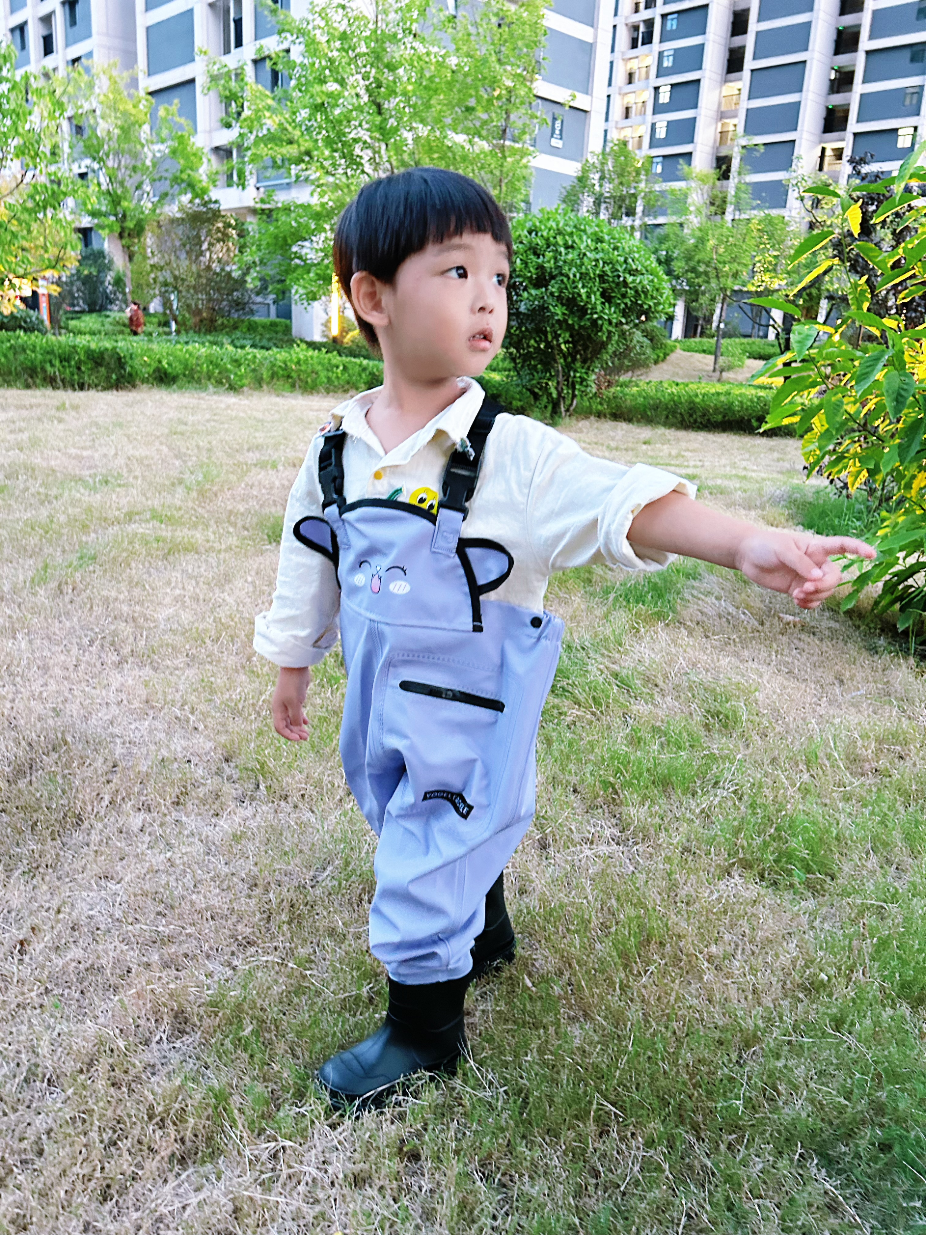 甜甜仔儿童涉水服连体赶海玩水玩沙捉鱼男女童下水裤幼儿园小学生防水服 实拍图