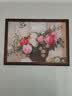 良木美式餐厅装饰画牡丹花油画客厅挂画欧式餐厅高级感壁画2026新款 A款富贵牡丹+复古棕框 40*60cm 皮纹膜画面HC3【经典皮纹肌理】 实拍图