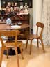 勇翔实木椅子餐椅家用餐桌椅商用简约新款靠背椅木头复古专用餐厅凳子 胡桃色【稳固承重+优选橡胶木】单把装 实拍图