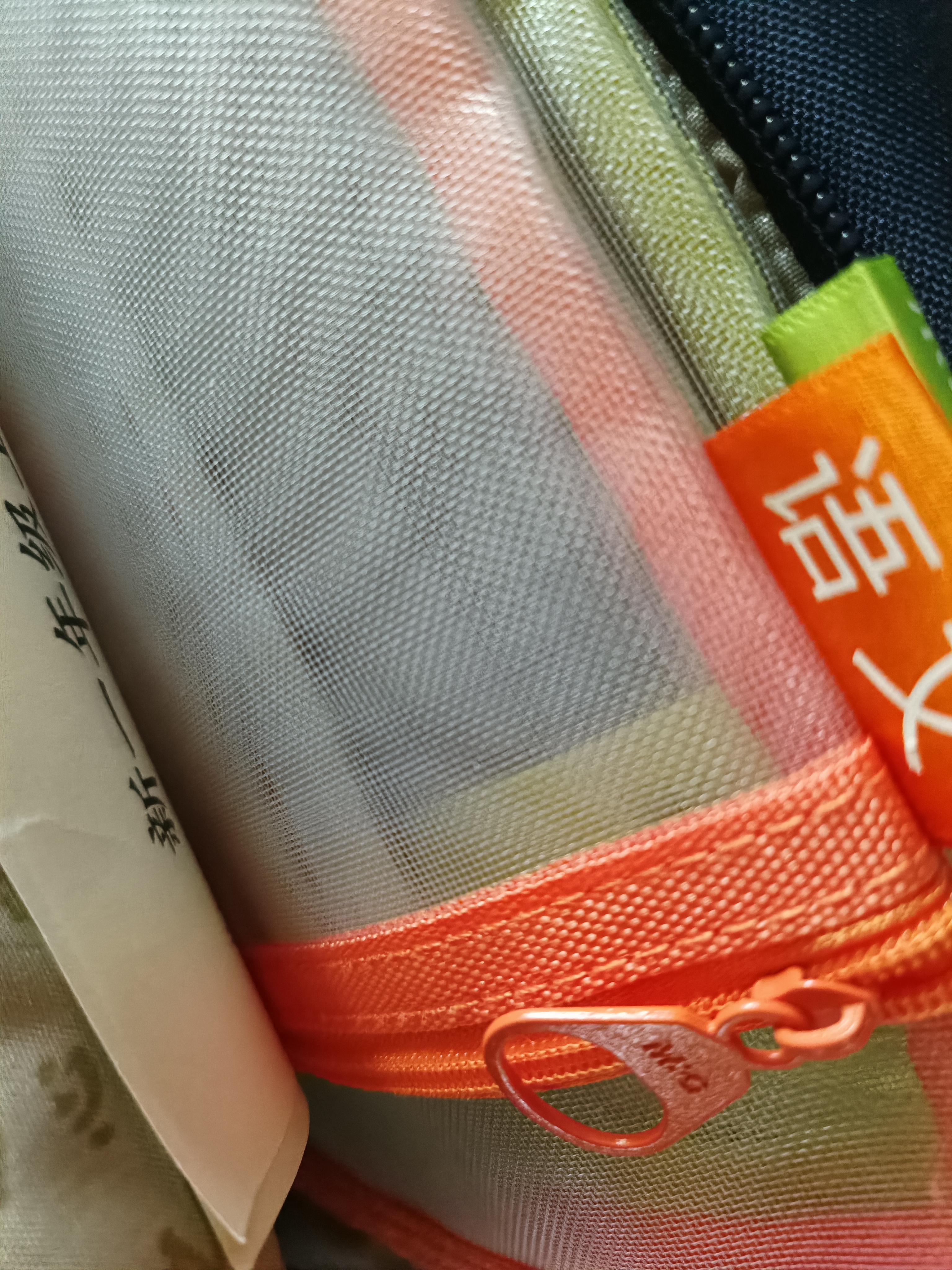 晨光（M&G）文具 双层A4文件袋小学生透明网格学科分类袋 试卷科目分类拉链袋开学必备 5个装ADM929WE 实拍图
