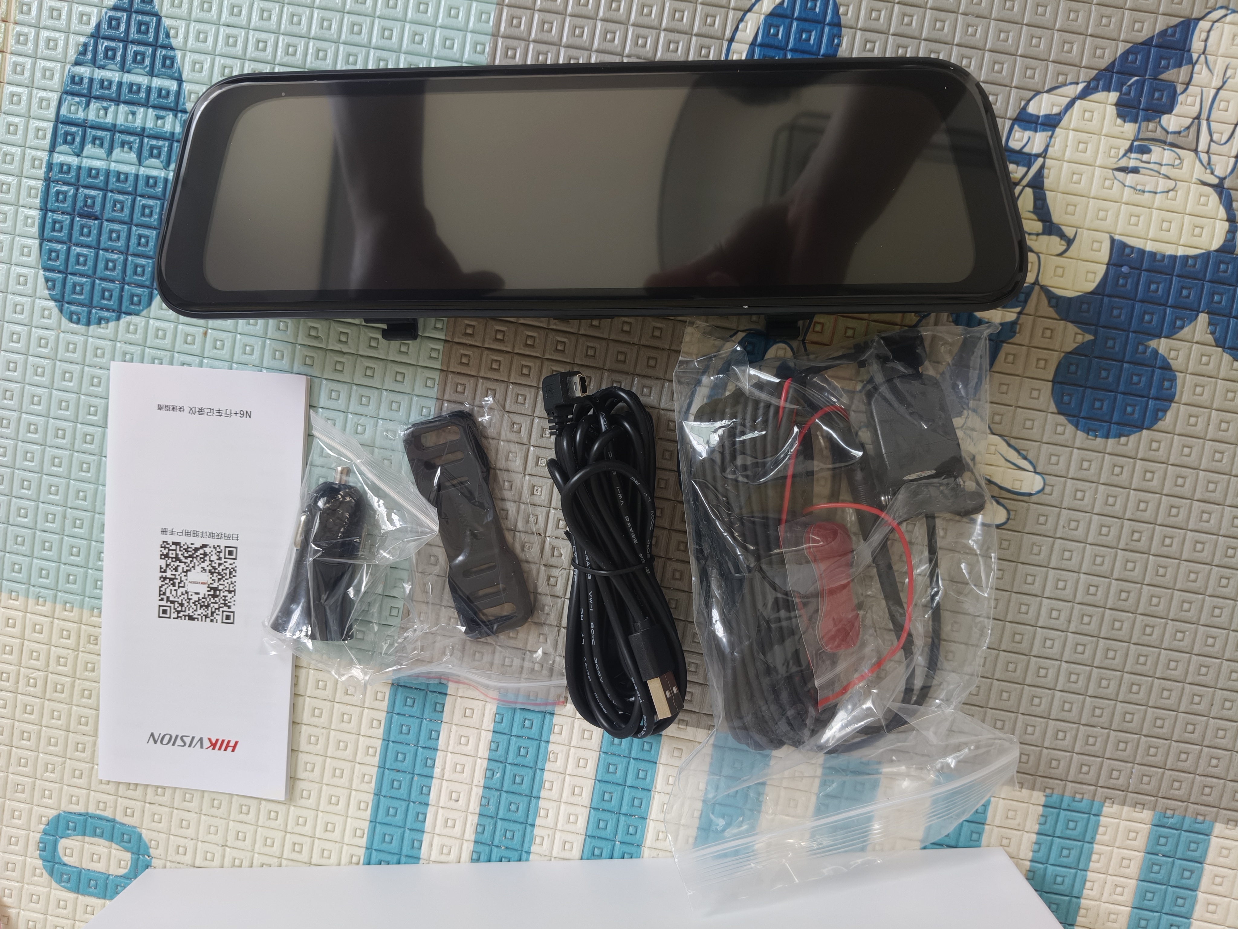 海康威视（HIKVISION）行车记录仪N6+2K 1440P超高清夜视前后双录流媒体后视镜停车监控 实拍图