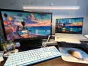 联想（Lenovo）有线键盘 轻音办公键盘 全尺寸 一键服务 USB接口 笔记本台式机一体机键盘 K15蓝色 实拍图