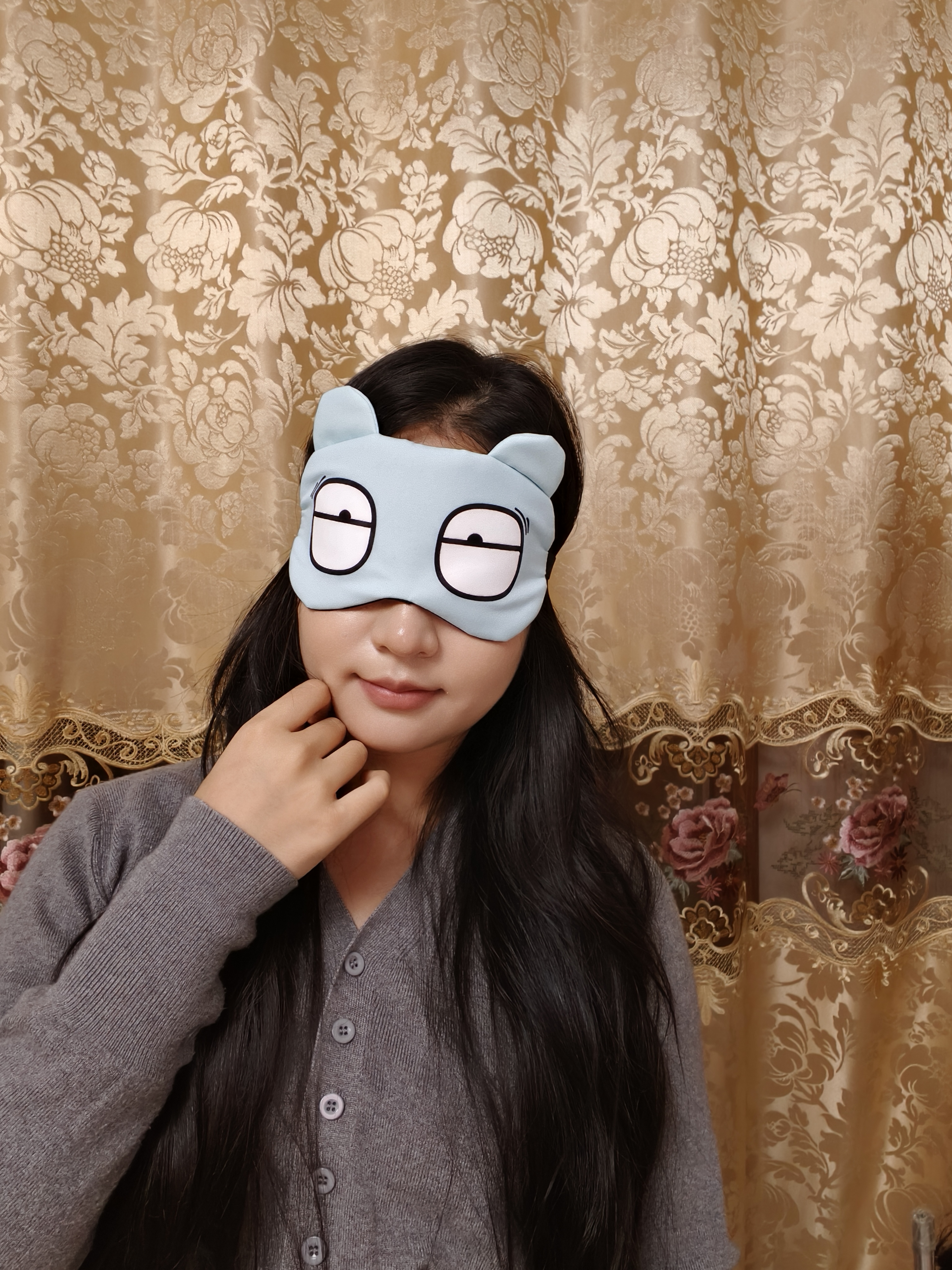 鱼咪 睡眠眼罩遮光 男女午休旅行睡觉眼罩 可爱卡通冰袋冷热敷护眼罩 实拍图
