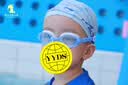 李宁（LI-NING） 儿童泳镜男女童防水防雾高清游泳眼镜泳帽套装宝宝高清游泳装备 【舒适印花】蓝色 实拍图