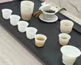 珍力璞玉冰种白玉瓷功夫茶具整套装高档茶壶手作乔迁教师节送礼送长辈 璞玉套礼盒装-宽口杯 13件 实拍图