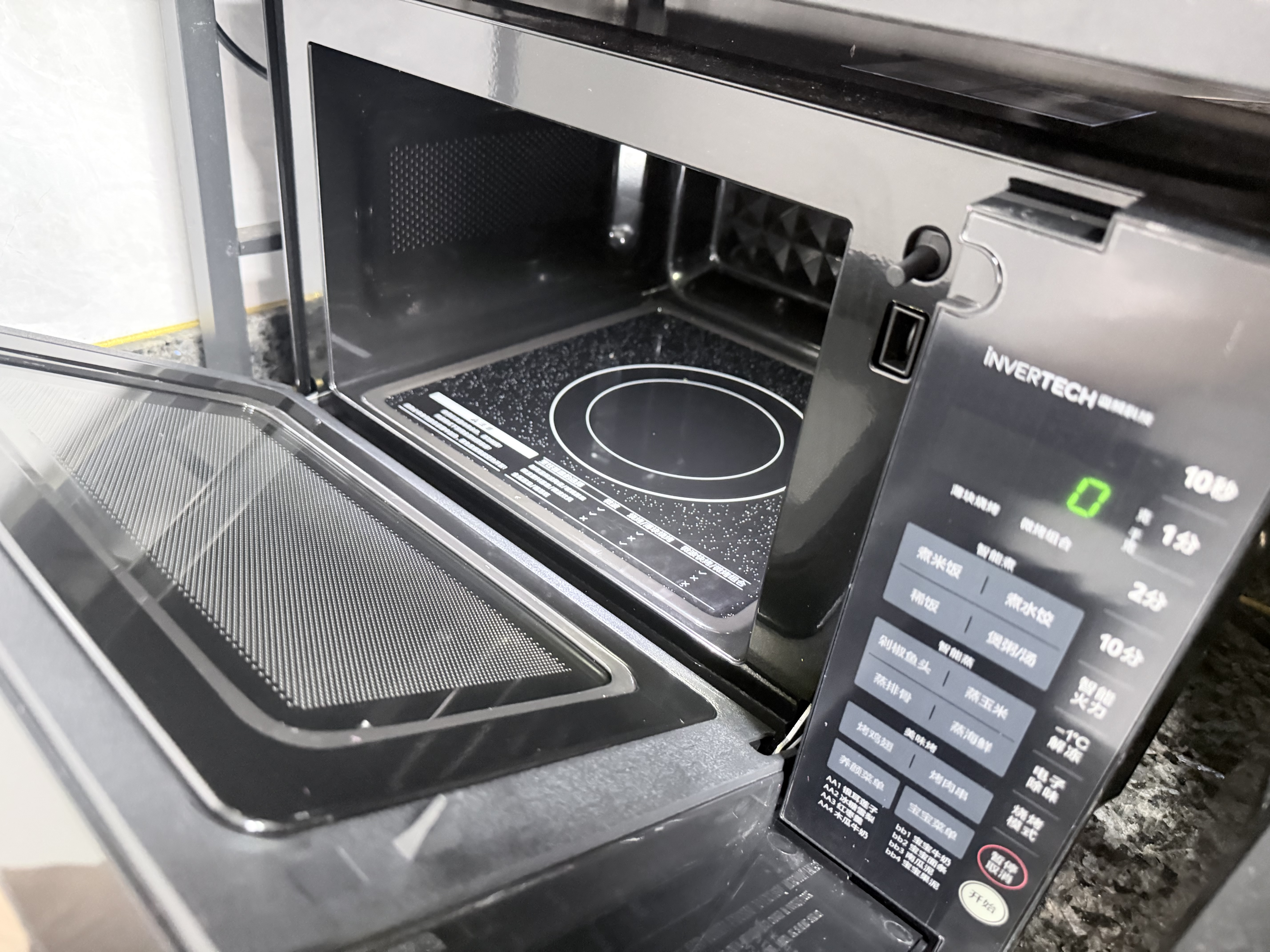 美的（Midea）【爆款】家用平板式下拉门 800W变频微波炉电烤箱一体机 大容量光波炉智能菜单微烤一体机M3-208E 微烤一体机 实拍图