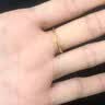 周六福黄金戒指女硬金三生三世足金素圈指环 定价单个 光面12号-0.82g 实拍图