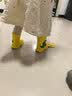 牧萌儿童雨鞋男童女童防水立体宝宝防滑耐磨卡通雨靴 挖掘机恐龙 14码 实拍图