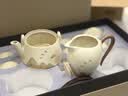 京东京造 整套茶具 米黄汝窑功夫茶具高档家用客厅茶壶秋黛远山礼盒套装 实拍图