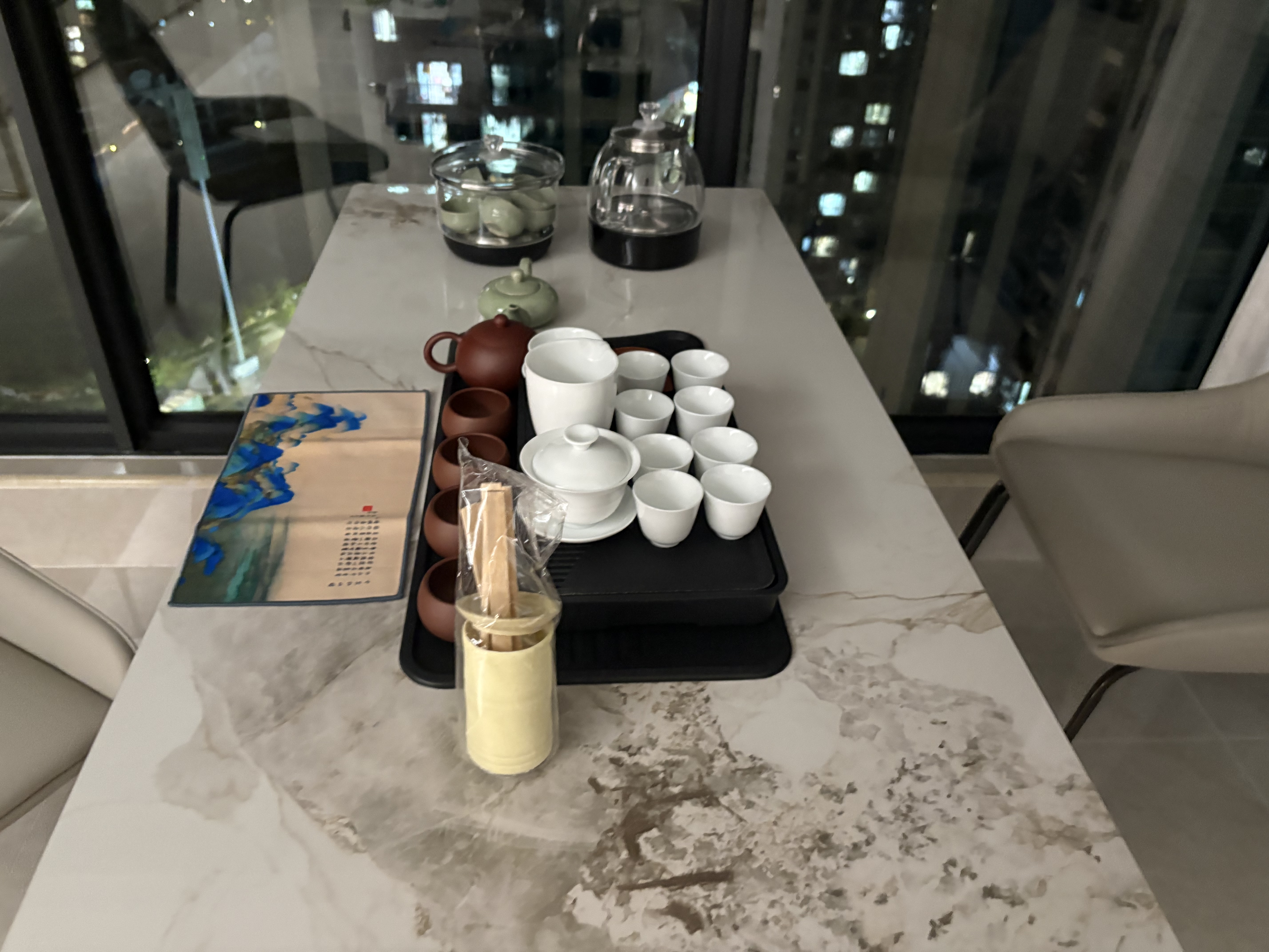 京东京造茶具整套装羊脂玉陶瓷功夫茶具壶杯盘中秋送礼物家用白瓷盖碗15件 实拍图
