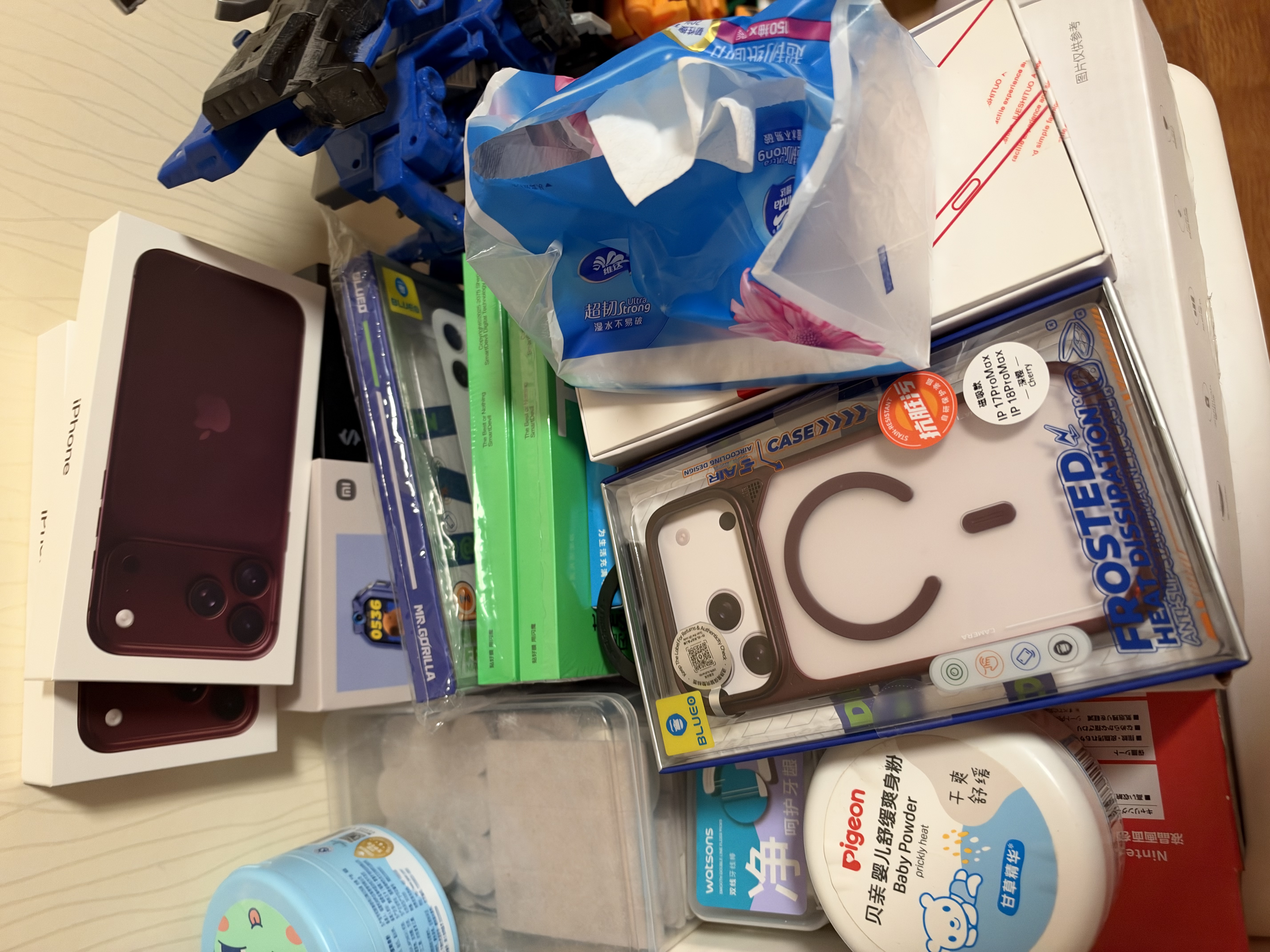 蓝猩先生【亲肤磁吸】适用苹果18Promax手机壳 iPhone17promax保护壳AI按键橙标肤感防滑防摔手机套 深樱 实拍图